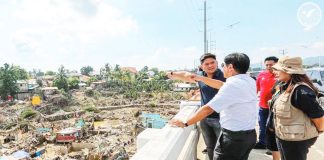 President Ferdinand Marcos Jr. inspects communities along Mananga River in Cebu province, that were destroyed by flood waters. PHOTO FROM THE PRESIDENTIAL COMMUNICATIONS OFFICE
