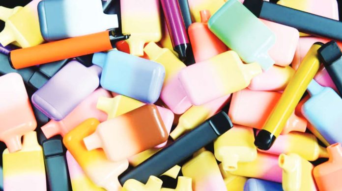 Ireland A pile of disposable vapes of varying colors. The sale and supply of single use vapes in Northern Ireland was banned back in April 2025. GETTY IMAGES