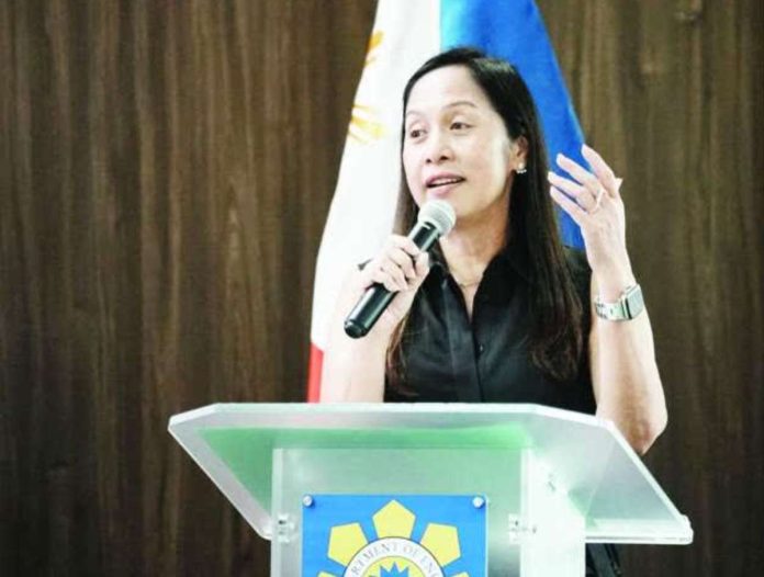 RE Energy Secretary Sharon Garin expresses optimism for the government to achieve its goal to increase the share of renewable energy in the total power mix by 2040 during an interview on Nov. 21, 2025. She said interest among investors to put up new power projects is strong, bolstering domestic capacity. DOE PHOTO