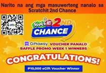 Narito na ang mga masuwerteng nanalo sa Scratchit 2nd Chance