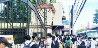 West Visayas State University on Luna Street, La Paz, Iloilo City suspended in-person classes and evacuated students after receiving a bomb threat on Monday morning, November 17, 2025. FORUM-DIMENSIONS/FACEBOOK PHOTO