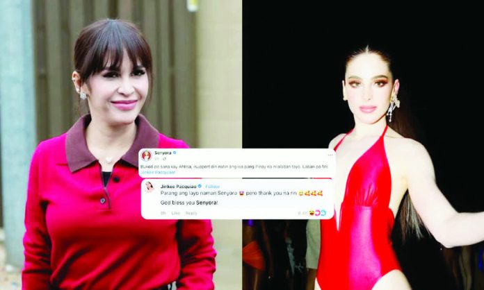 jinkee_copy_resized_compressed Jinkee Pacquiao (left) emerged as a trending topic during the Miss Universe coronation event following jokes on her resemblance to Miss Universe 2025 Fatima Bosch (right). JINKEE PACQUIAO/FATIMA BOSCH IG PHOTOS