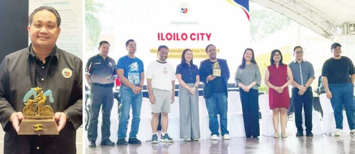 mobility-champion SUSTAINABLE MOBILITY CHAMPION. Iloilo City makes history as the first-ever recipient of the Katipunan Award, the highest distinction in the Mobility Awards, after securing its third Gold Award as a Bike-Friendly City. The city also earned a Silver Award for being Pedestrian-Friendly during the 2025 Mobility Awards. Architect Wilfredo Sy, Jr., EnP, Iloilo Bike Festival director and member of the Iloilo City Bicycle Council, accepted the awards on behalf of Mayor Raisa Treñas and the Iloilo City Government. Iloilo City also received its third Gold Award and was recognized as the Most Outstanding Active Transport Non-Infrastructure Initiative during the 2025 National Bike Day Awards and Recognition. The awards were received by Franco Agudo from the Office of the City Planning Development Coordinator.
