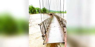This hanging bridge in Hacienda Alicia, Barangay 5, Isabela, Negros Occidental was destroyed by Typhoon “Tino”, on Nov. 4, 2025. PHOTO COURTESY OF BYAHE NI WAWA