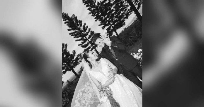 ronnie-loisa wedding_superimposed Loisa Andalio and Ronnie Alonte tied the knot in a private outdoor ceremony witnessed by their family and close friends. RONNIE ALONTE/FACEBOOK PHOTO