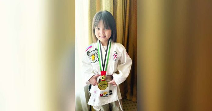 sports Aguilar_superimposed_compressed Aielle Aguilar topped the Kids 2, Girls Gi, 22-kg A Class (grey belt division) of the Abu Dhabi World Professional Jiu-Jitsu Championship. CONTRIBUTED PHOTO
