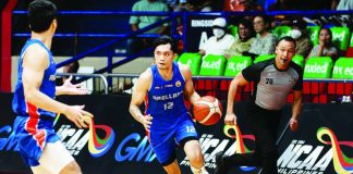 Renzo Abiera played a crucial role in Arellano University’s narrow win over the University of Perpetual Help Altas. NCAA PHOTO