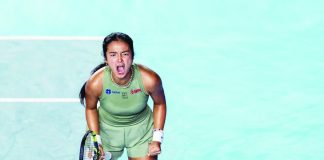 Alex Eala celebrates after climbing to world No. 50 in the WTA rankings. PHOTO COURTESY OF ALEX EALA INSTAGRAM ACCOUNT