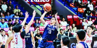 Jonathan Manalili spearheaded Colegio de San Juan de Letran Knights’ close win over rival San Beda University Red Lions. NCAA PHOTO