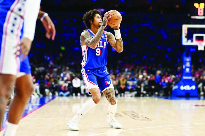 sports_Oubre_resized_compressed Philadelphia 76ers’ Kelly Oubre Jr. pulls up for a three-point basket. PHOTO COURTESY OF SIXERS WIRE