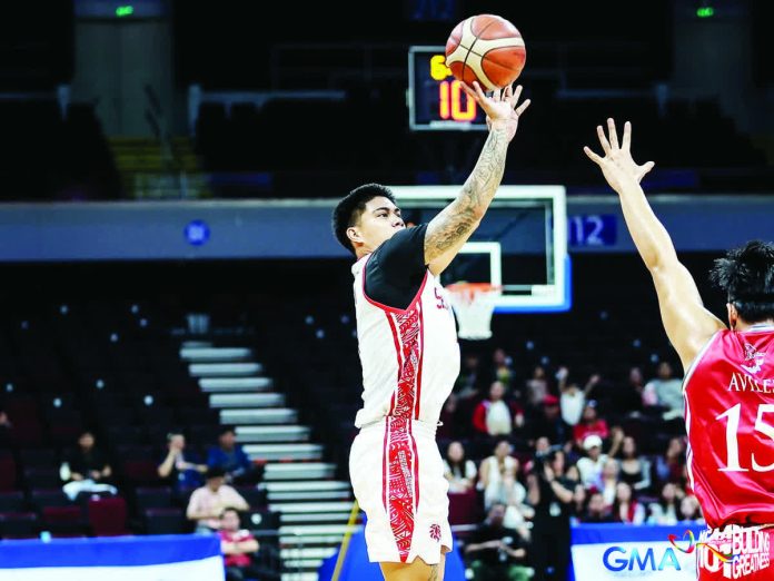 Ilonggo guard John Bryan Sajonia of the San Beda Red Lions rises for a jumper during their NCAA Season 101 quarterfinals clash against Lyceum. NCAA PHOTO