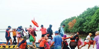 Over 2.3 million residents across Western Visayas are at risk of floods and landslides due to Typhoon “Tino”, according to the Regional Disaster Risk Reduction and Management Council. Photo shows personnel of the Philippine Coast Guard and the Sibunag Municipal Police Station in Guimaras assisting in the evacuation of residents from the remote island of Naoway, on Monday, Nov. 3, 2025. Guimaras was placed under Tropical Cyclone Wind Signal No. 3 as of 5 p.m. on Monday. SIBUNAG MUNICIPAL POLICE STATION PHOTO