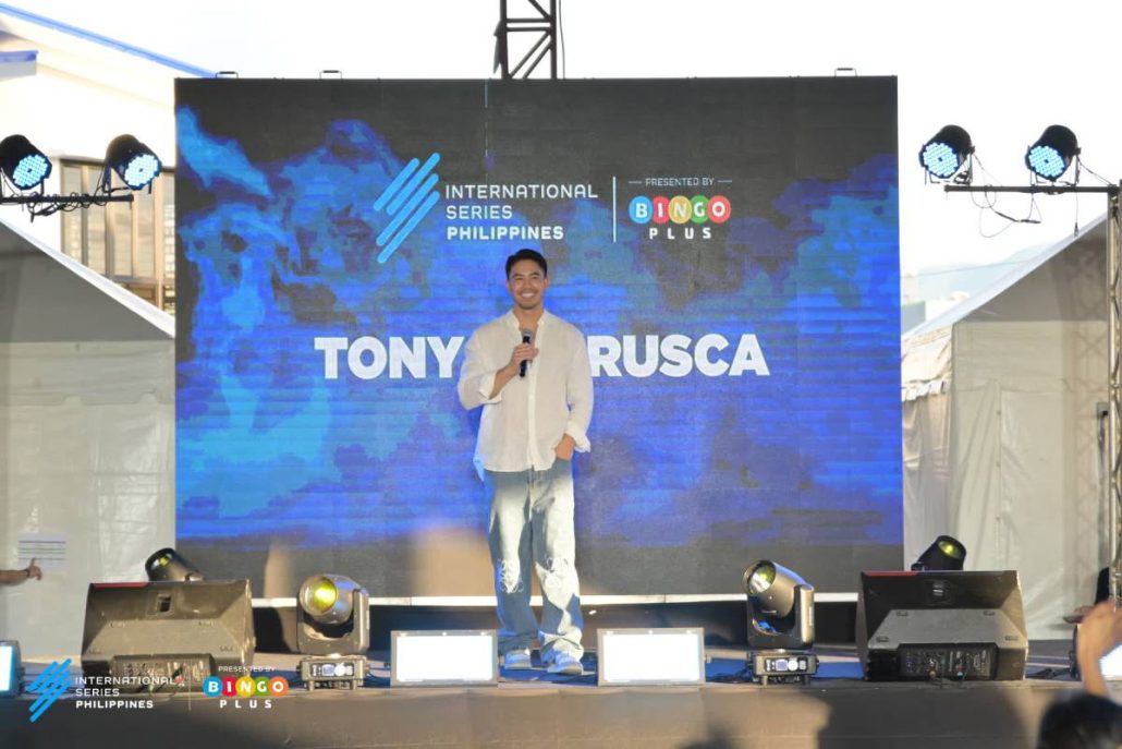 Tony Labrusca performing at ISP BingoPlus Caravan stage in Laguna.