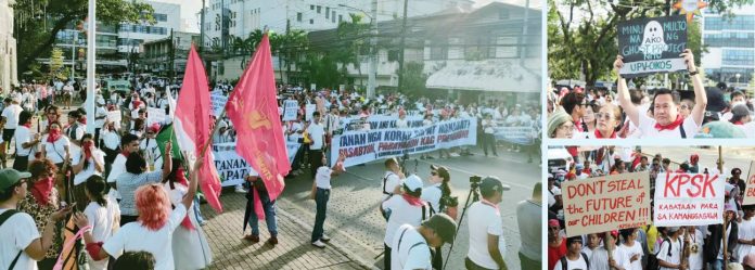 ‘TRILLION PESO MARCH 2.0’. Around 1,800 Ilonggos joined the “Trillion Peso March” in Iloilo City on Sunday, Nov. 30, 2025. The Iloilo City Police Office (ICPO) estimated that about 1,500 participants marched from Jaro Plaza to the Iloilo Provincial Capitol and 300 more joined the anti-corruption rally from the University of the Philippines Visayas (UPV) Iloilo City campus area. AJ PALCULLO/PN
