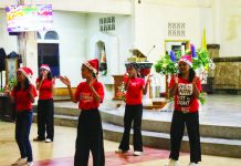 Children performed a Christmas play during the annual Christmas Eve celebration at a church in Iloilo Province.