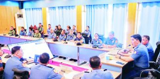 Police Regional Office 6 (PRO6) Regional Director Brig. Gen. Josefino D. Ligan, together with officials of the Aklan Provincial Police Office, leads contingency planning, tabletop exercises, and communication drills on December 29 as part of preparations for the Ati-Atihan Festival 2026. PRO-6 PHOTO