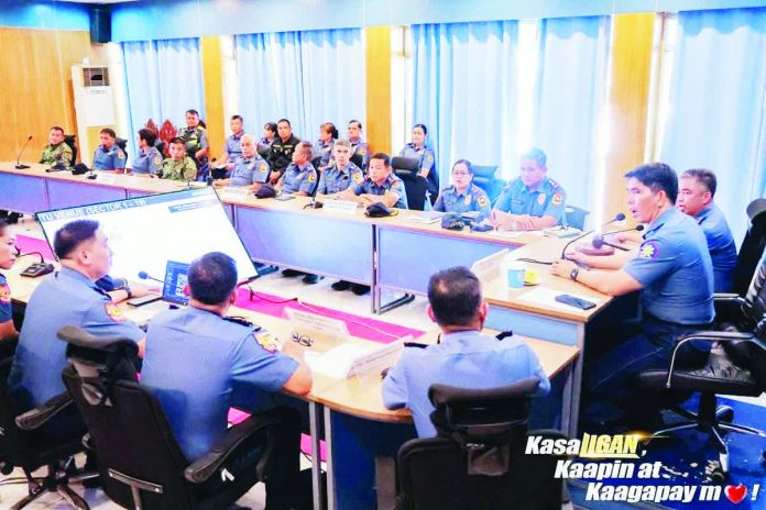 PRO6_Ati-Atihan_resized_compressed Police Regional Office 6 (PRO6) Regional Director Brig. Gen. Josefino D. Ligan, together with officials of the Aklan Provincial Police Office, leads contingency planning, tabletop exercises, and communication drills on December 29 as part of preparations for the Ati-Atihan Festival 2026. PRO-6 PHOTO