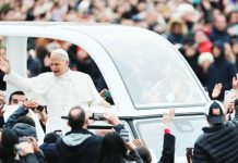 Pope Leo greets well-wishers at the Vatican City. REUTERS