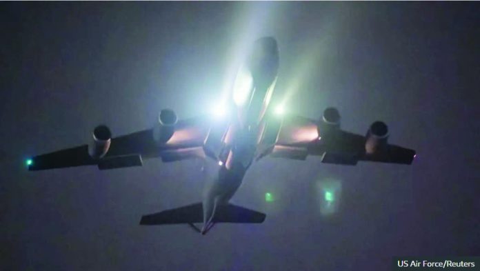 US_resized_compressed A US Air Force photo handout shows a KC-135 Stratotanker aircraft taking off. BBC