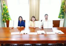 (From left) Aboitiz InfraCapital (AIC) President and CEO Cosette V. Canilao, Iloilo City’s Mayor Raisa Treñas, and AIC Vice President and Head of Water Eduardo Alfred “Dudes” V. Aboitiz signed the Iloilo City Bulk Water Supply Project Concession Agreement at the Iloilo City Hall. PHOTO COURTESY OF THE ILOILO CITY PUBLIC INFORMATION OFFICE