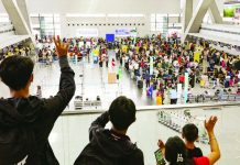 CAAP expects over 980K passengers this holiday season People fall in line at the check-in counters of the NAIA Terminal 3 in Pasay City in this file photo. The Civil Aviation Authority of the Philippines is expecting about 980,000 passengers to traverse the country’s airports this holiday season. GEORGE CALVELO, ABS-CBN NEWS PHOTO