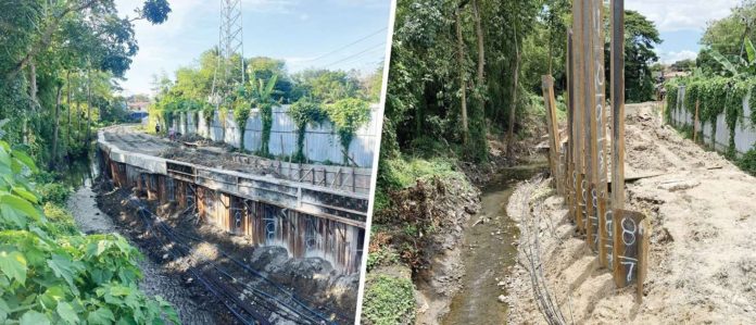 CLEAR EVIDENCE. Photo shows portions of Buntatala Creek evidently reclaimed to give way for the construction of Access Road Section 1 (Bike Lane) Project.