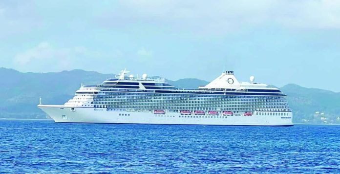 cruise ships1_compressed MS Riviera of Oceania Cruise Line returned to Boracay Island on March 16, 2025, bringing approximately 1,250 guests and 800 crew members. Boracay continues to be a preferred stop for international cruise ships. MALAY-BORACAY TOURISM OFFICE PHOTO