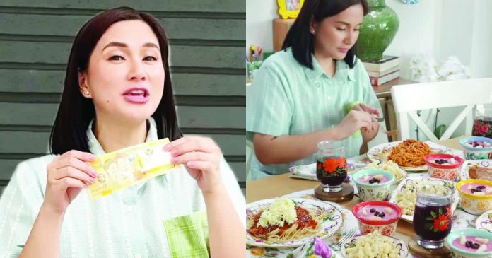 mariel padilla copy_compressed Mariel Padilla tried to make the P500 noche buena budget work and buy ingredients for spaghetti, macaroni salad, gelatin, and juice for a total of P498. "I do believe that the Filipinos deserve more," she said. SCREENGRABBED FROM MARIEL PADILLA/YOUTUBE