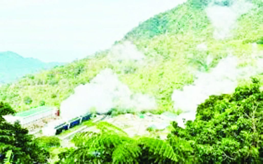 Photo shows the 222.5-megawatt geothermal power plant in Valencia, Negros Oriental. PNA