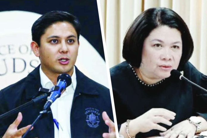 ombudsman-fajardo-exit Assistant Ombudsman Mico Clavano (left) says the resignation of Independent Commission for Infrastructure Commissioner Rossana Fajardo (right) does not disrupt the momentum of case buildup, describing the development as part of the commission’s natural progression. PNA/INQUIRER.NET PHOTOS