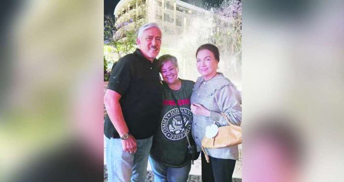ruby rodriguez copy_superimposed Ruby Rodriguez (center) with Tito Sotto (left) and his wife Helen Gamboa (right). @RODRIGUEZRUBY/INSTAGRAM PHOTO