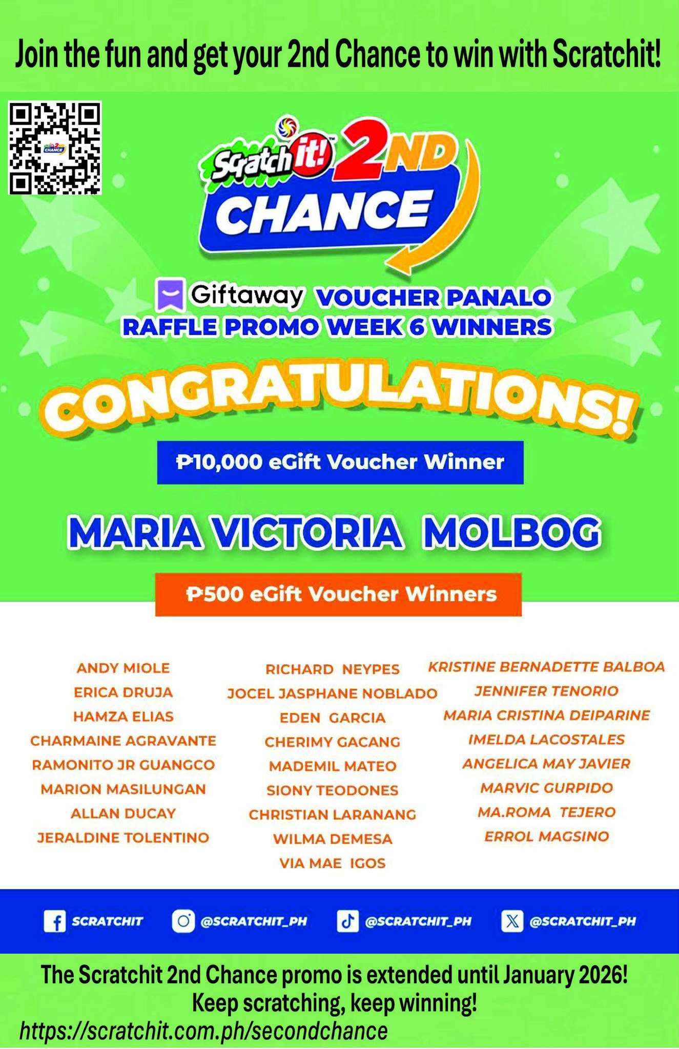 Scratch It Raffle Join the fun and get your 2nd Chance to win with Scratchit!