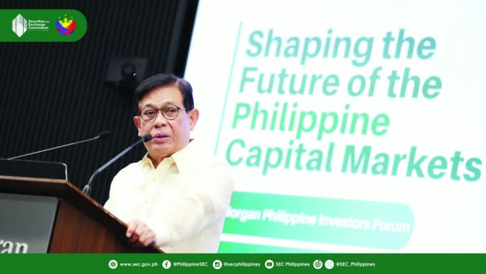 “The recalibrated interest rate cap offers a balanced and sustainable framework that considers the interests of both lenders and borrowers, consistent with the Commission’s mandate of promoting consumer protection while also ensuring the viability of legitimate financing and lending companies,” says Securities and Exchange Commission chair Francis Lim. SEC PHOTO