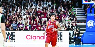 Gerry Abadiano delivers in the clutch for UP in Game 2 of the UAAP Season 88 Men’s Basketball Finals. UAAP PHOTO
