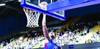 Gilas Pilipinas center Japeth Aguilar scores on a layup. FIBA PHOTO