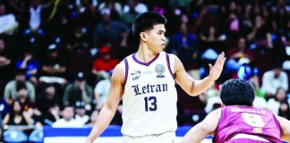Jonathan Manalili spearheaded Colegio de San Juan de Letran Knights’ comeback win over the University of Perpetual Help Altas. NCAA PHOTO