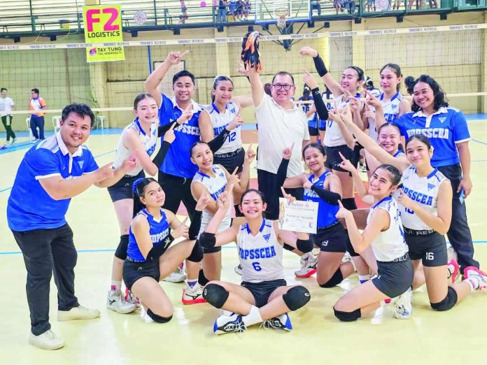 sports_Tay_resized_compressed Members of the Bacolod Tay Tung High School Thunderbolts squad celebrate their sweep of the Bacolod City Division Meet. PHOTO COURTESY OF JOSE MONTALBO