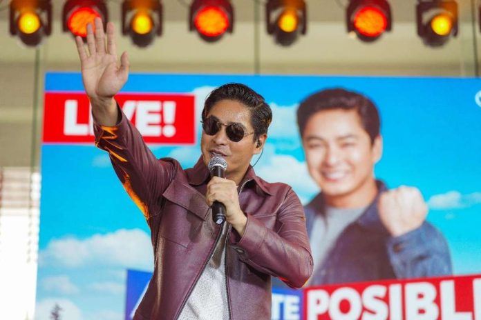 toyota1 Coco Martin waves to Marileños as he arrives at Toyota Marilao, Bulacan, Inc.