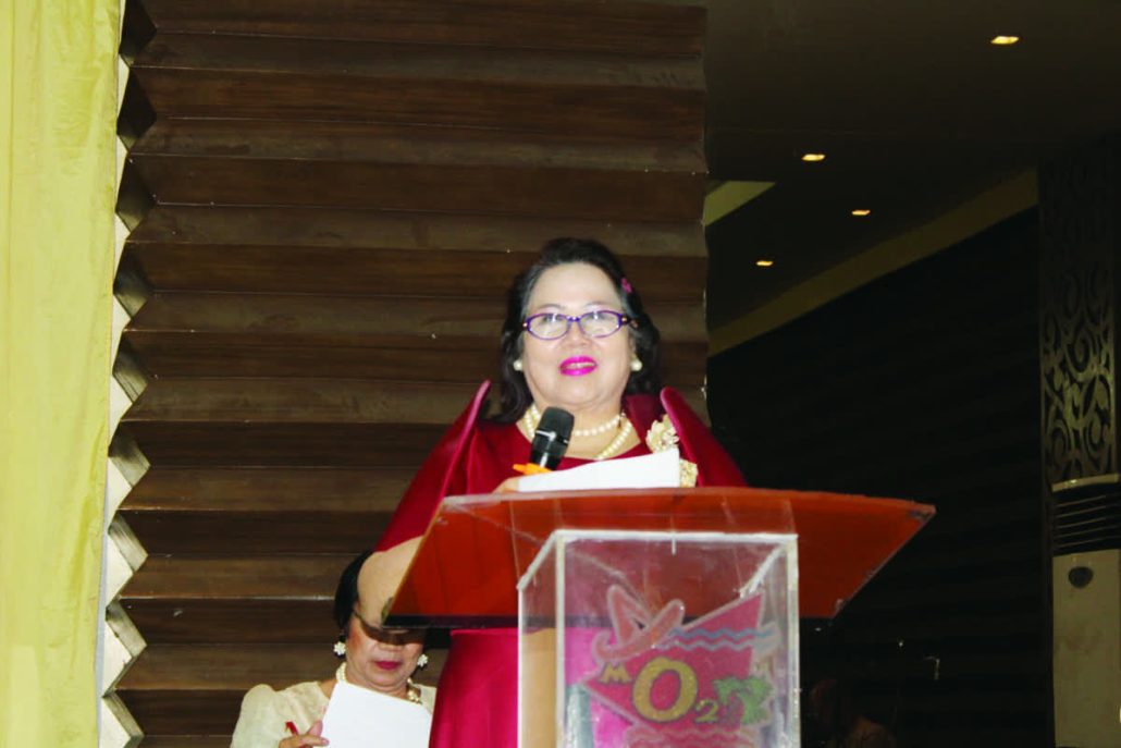 Fely Gegato-Abecia, the newly elected president of Panay Association of Registered Embalmers and Mortuary Owners.