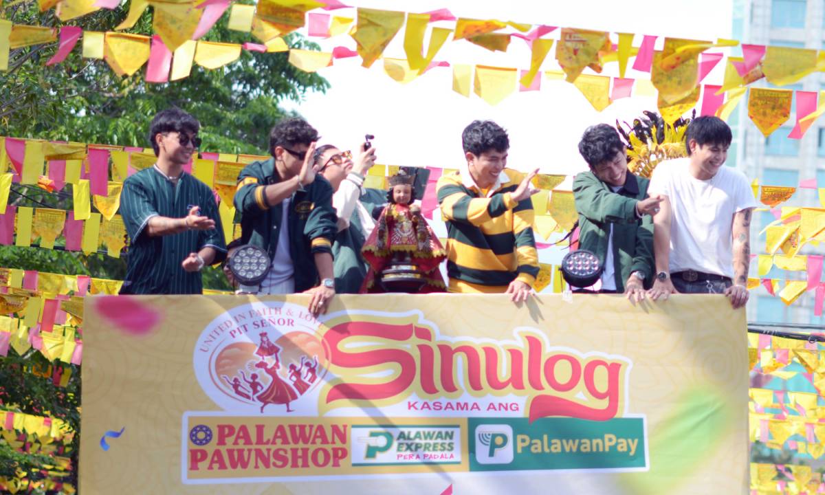 Palawan Group featured Bisaya Squad on its float during the Sinulog Grand Parade, drawing cheers from crowds along the parade route.