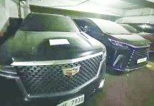 Authorities seize at least 14 luxury cars allegedly connected to former House of Representatives appropriations chairperson and resigned Ako Bicol party-list congressman Zaldy Co in a search warrant operation in a Taguig City condominium on Thursday night, Jan. 8, 2026. PHOTO FROM THE PHILIPPINE NATIONAL POLICE HIGHWAY PATROL GROUP