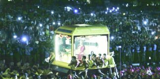 Thousands of devotees join the Traslacion (grand procession), the highlight of the Feast of Jesus Nazareno, from the Quirino Grandstand back to Quiapo Church at around 3:58 a.m. on Friday, Jan. 9, 2026. PNA