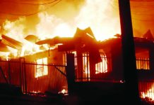 Chile declares ‘state of catastrophe’ as deadly wildfires menace cities Houses affected by forest fires burn in Penco, Chile. More than 250 homes have been destroyed so far. EPA