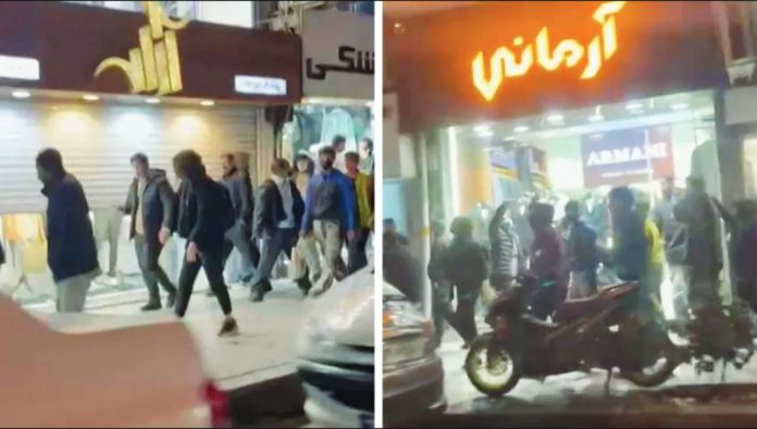 Iran Videos obtained by BBC Persian show a protest in the northern city of Sari in Iran on Sunday night.