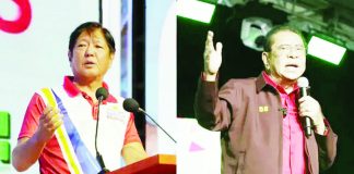 Former Ilocos Sur governor Chavit Singson (right) has called for a “one time, big time” rally against the administration of President Ferdinand “Bongbong” Marcos Jr. (left) and challenged the Chief Executive to publicly face him over corruption allegations.