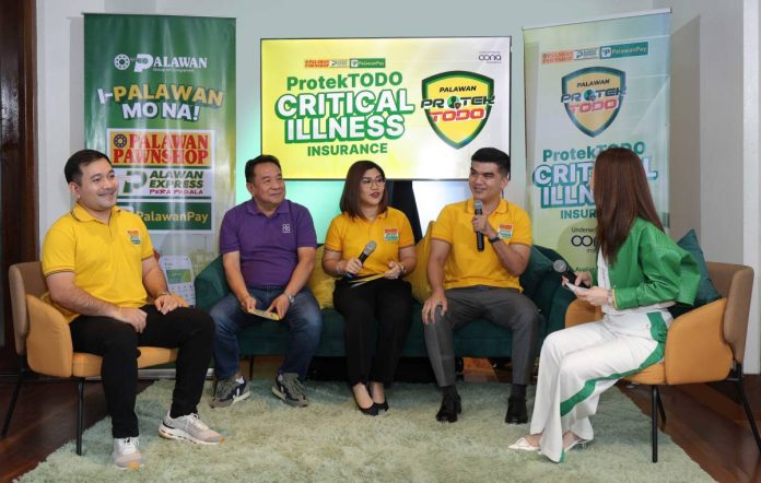 ProtekTODO - Group Photo From left to right: Bernard Kaibigan, Chief Marketing Officer of Palawan Group; Nicasio “Ninoy” Rollan III, President and CEO of OONA Insurance; Lisa Castro-Sabado, Chief Business Development Officer of Palawan Group; and Karlo M. Castro, President and CEO of Palawan Group, came together to discuss Palawan ProtekTODO Critical Illnesses insurance