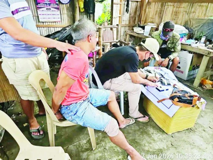 A barangay captain of Canauili, Janiuay, Iloilo yielded suspected shabu and dried marijuana leaves valued at around P2.7 million during a buy-bust operation on Wednesday, January 7, 2026. PROVINCIAL DRUG ENFORCEMENT UNIT PHOTO