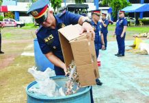 The Negros Occidental Police Provincial Office (NOcPPO) conducted the ceremonial disposal of seized and surrendered firecrackers, pyrotechnic devices, and boga at the NOcPPO Parade Ground on January 7, 2026. NOCPPO PHOTO