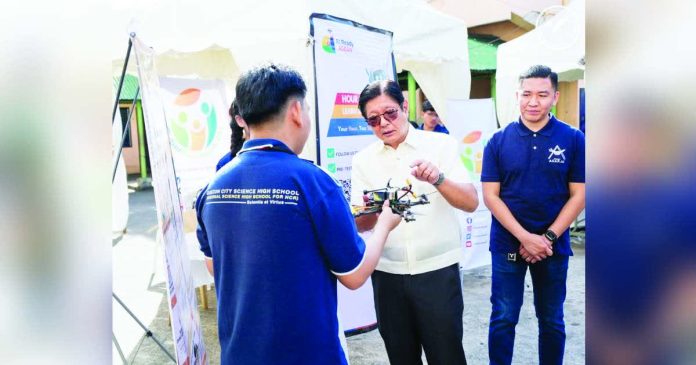 harness AI copy_superimposed_compressed “At the national level, we are leveraging AI as an engine for development. We are establishing the Philippine AI Program Framework for the future-proofing of our economy,” says President Ferdinand R. Marcos Jr. (second from right) during the launching of the Department of Education’s Project Accelerating Governance and Adaptive Pedagogy through Artificial Intelligence (AGAP.AI) on Jan. 9, 2026. PHOTO COURTESY OF PCO.GOV.PH