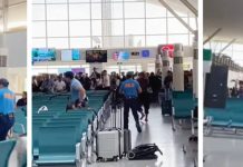 Airport knife suspect remains under guard at hospital